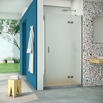 Дверь в душевой проем Vegas Glass AFP Retta 90 08 10 R, профиль глянцевый хром, стекло сатин