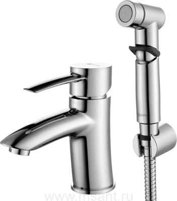 Смеситель для раковины Lemark Atlantiss LM3216C с гигиеническим душем