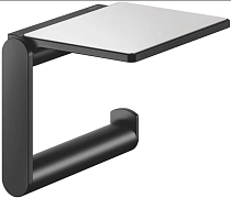 Держатель туалетной бумаги Keuco Plan 14973370000 с полкой для телефона, черный