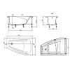 Акриловая ванна Roca Hall Angular ZRU9302865 150x100см R (правая)