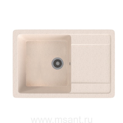 Мойкa MIXLINE ML-GMS15 СТАНДАРТ с крылом, бежевый (328), 640*505*185мм