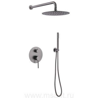 Душевая система ABBER Emotion AF8818NG скрытого монтажа без излива, никель