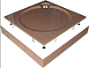 Поддон для душа GuteWetter Deluxe 80x80x16 Q терракот
