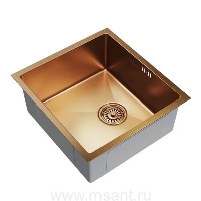 Мойка подст.монтаж 45х42 (3,0) вып 3 1/2 MIXLINE PRO 20см с сифоном (бронза)