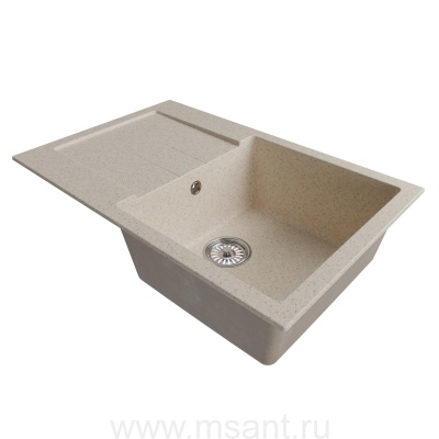 Мойкa MIXLINE ML-GM31 с крылом, бежевая (328), 770*500*190мм