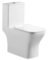 Унитаз моноблок Azario Lodi напольный, горизонтальный слив, сиденье дюропласт микролифт (AZ-8617)