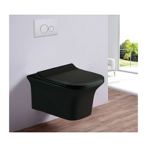 Унитаз подвесной AZUL (Matt Black). Размер: 520x360x285.