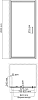 Душевая дверь в нишу Wasserkraft Salm 27I27