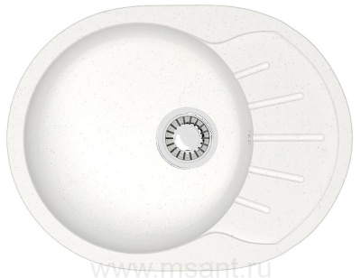 Кухонная мойка AZARIO Light 575х440х215) искусственный мрамор, цвет Белый