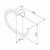 Полотенцедержатель AM.PM Joy A8434400 кольцо, хром