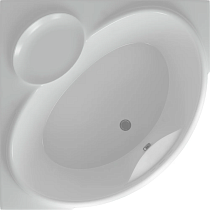 Акриловая ванна Aquatek Эпсилон 150x150, с каркасом, фронтальным экраном, сливом-переливом