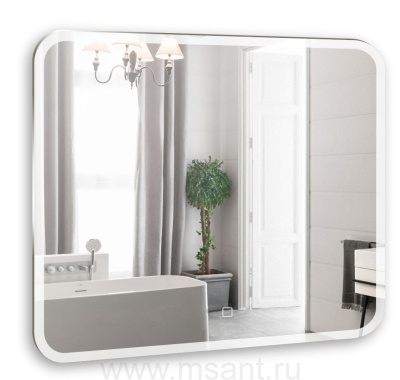 Зеркало AZARIO Стив 800х680 c подсветкой и диммером, сенсорный выключатель, подогрев