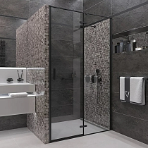 Душевая дверь в нишу Veconi Vianno VN-73B 100 см, профиль черный