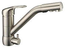 Смеситель Zorg Clean Water ZR 400 KF-12 satin для кухонной мойки