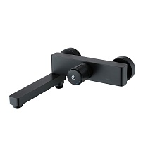 Смеситель для ванны с управлением Push Control, черный матовый, Slide, IDDIS, SLIBLBTi02WA