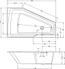 Акриловая ванна Riho Rething Space BD8600500000000 L, 180x110