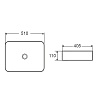 Раковина-чаша Azario 510х405х110 накладная, прямоугольная, матовый белый