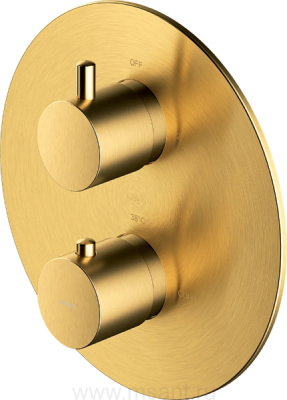 Термостат Omnires Y Y1236ROGLB для душа, брашированное золото