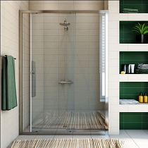 Душевая дверь в нишу GuteWetter Guwer GK-662D 115 см стекло бесцветное, профиль хром