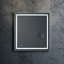 Зеркало AM.PM Gem 65 с LED-подсветкой, часами и косметическим зеркалом