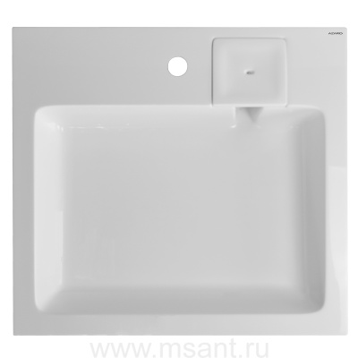 Раковина Azario Beta NEW 600х550х100 литьевой мрамор, сифон в комплекте, белая (CS00086605)