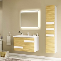 Мебель для ванной Marka One Mix 80П ПП с 2 ящиками, коко боло