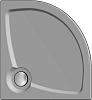 Поддон для душа GuteWetter Deluxe 80x80x2 R серый