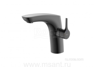 Смеситель Roca Insignia для раковины, PVD, titanium black без донного клапана 5A3B3ANM0
