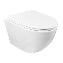 Унитаз подвесной Azario Grado 370х490х360 безободковый, с быстросъемным сидением микролифт