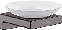 Мыльница Hansgrohe AddStoris 41746340 шлифованный черный хром