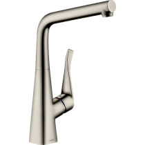 Смеситель Hansgrohe Metris 14822800 для кухонной мойки, сталь