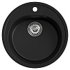 Мойкa MIXLINE ML-GM11 круглая, ультра-черная (344), 500мм (глуб. чаши 180)