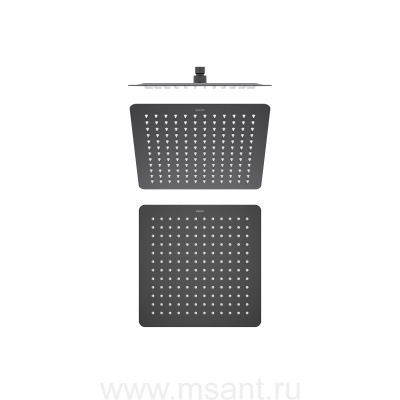 Квадратный верхний душ 300*300*2 мм AQUATEK, матовый черный AQ2074MB 