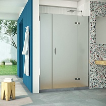 Дверь в душевой проем Vegas Glass AFP-F Retta 160 08 10 R профиль глянцевый хром стекло сатин