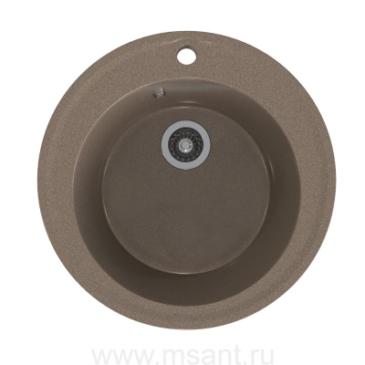 Мойкa MIXLINE ML-GMS01 СТАНДАРТ круглая, терракот (307), 470мм (глуб. чаши 180)