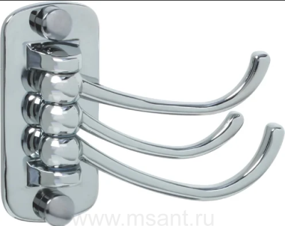 Крючок Fixsen Equipment хром, поворотный, тройной