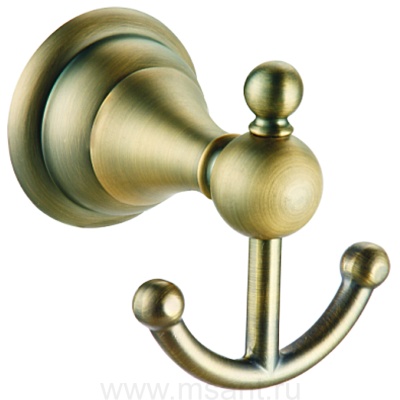 Крючок aZARIO ELVIA двойной, бронза (AZ-91105Q)