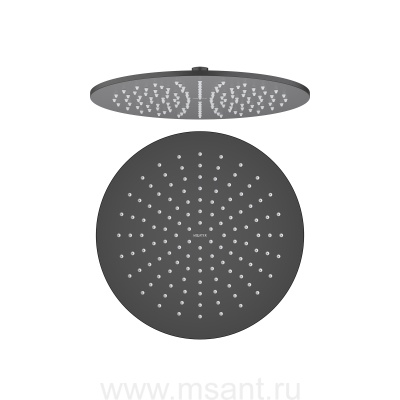 Круглый верхний душ 300*7 мм AQUATEK, матовый черный AQ2079MB 