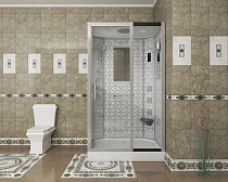 Душевая кабина Niagara Lux NG-7711WR (90x120х215) низкий поддон(15см),дверь раздвижная,стенки серебро,6 мест