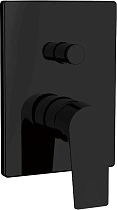 Смеситель Aquanet Static AF330-51B С ВНУТРЕННЕЙ ЧАСТЬЮ, для душа, чёрный