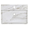 Раковина накладная Azario 600х420х120 прямоугольная, светлый мрамор