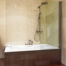 Шторка на ванну GuteWetter Lux Pearl GV-601 правая 80 см стекло бесцветное, профиль хром