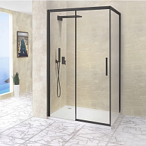 Душевой уголок RGW Leipzig LE-41 140x100x195 профиль черный, стекло прозрачное