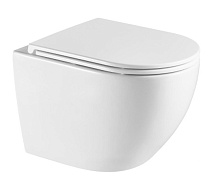 Унитаз подвесной Azario Navio 540x365x425 безободковый, в комплекте с сиденьем микролифт