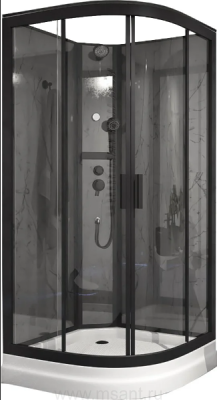 Душевая кабина Timo Premium Ilma-909 B Black (90*90*222)