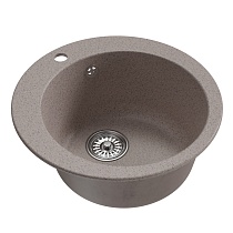 Мойкa MIXLINE ML-GM13 круглая, песочная (302), 495мм (глуб. чаши 200)