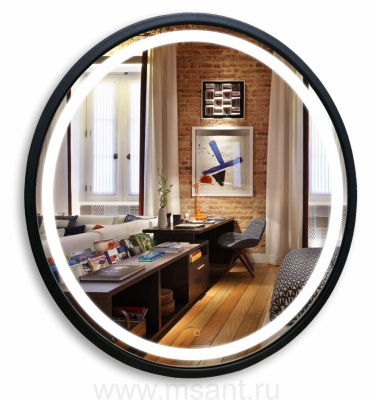 Зеркало AZARIO Манхэттен-лофт D770 рама пластик, c подсветкой и диммером, сенсор выкл 