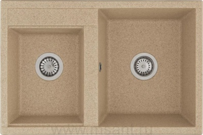 Мойка кухонная AQUATON Делия 78 DBL песочная