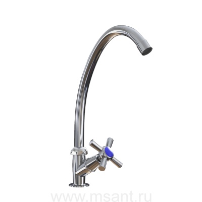 Смеситель для раковины/мойки 1/2 кер. MIXLINE ML09-05 моно п/гайку (без подводки)