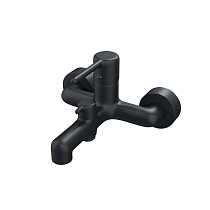 Смеситель для ванны, черный матовый, Aiger, IDDIS, AIGBL00i02WA